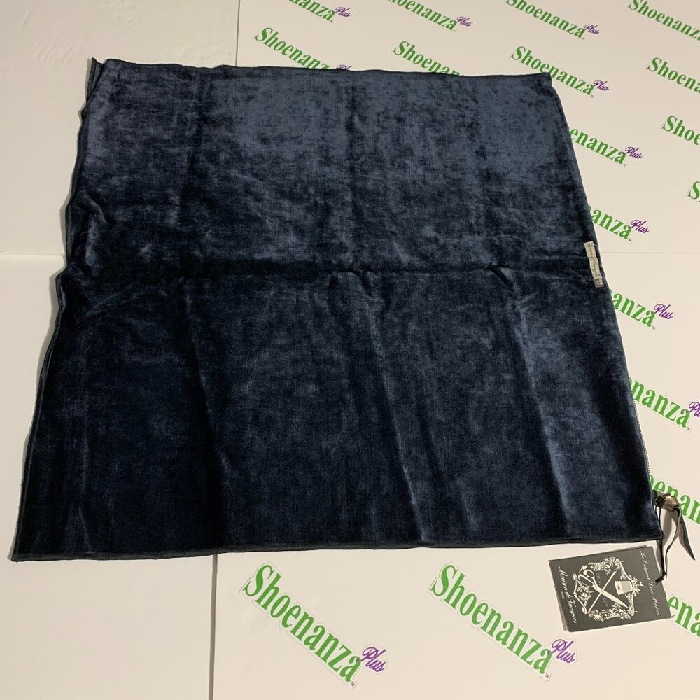 Maison de Vacances Pillow Case Royal Velvet Bleu Nuit COVER ONLY 25.5" x 25.5"